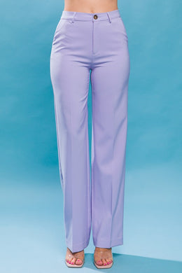 Lavender Formal Straight Leg Pants