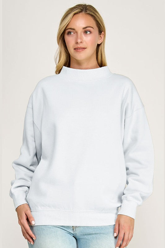 Mockneck Relaxed Fit Sweatshirt