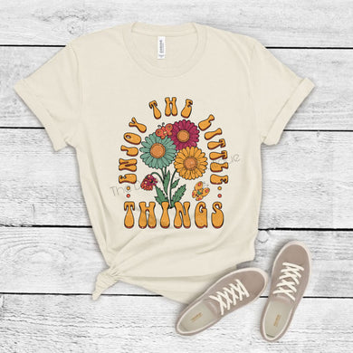 Enjoy The Little Things Boho Floral Tee