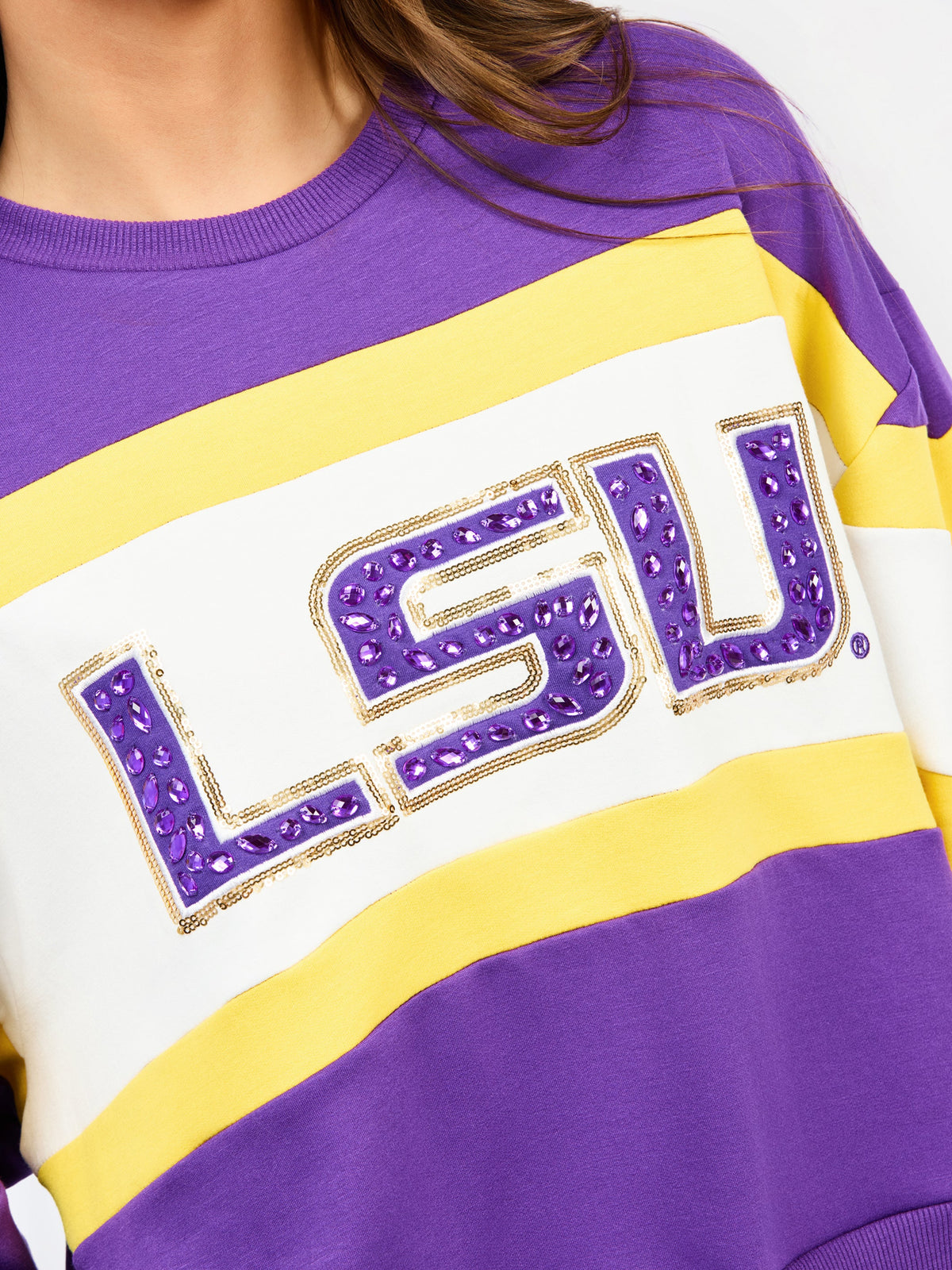 Millie Sweatshirt | LSU Stripe
