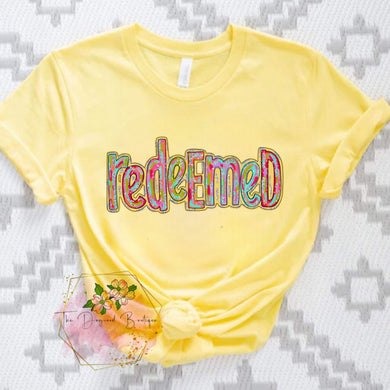 Redeemed Silver Colorful Tee