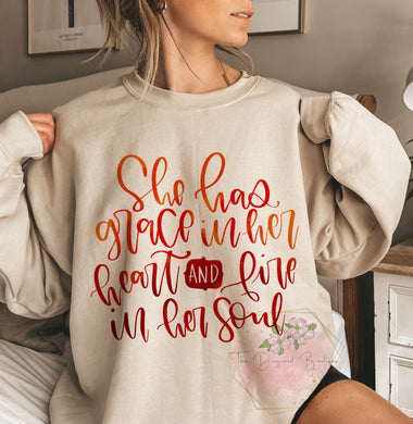 She Has Grace in Her Heart Sweatshirt