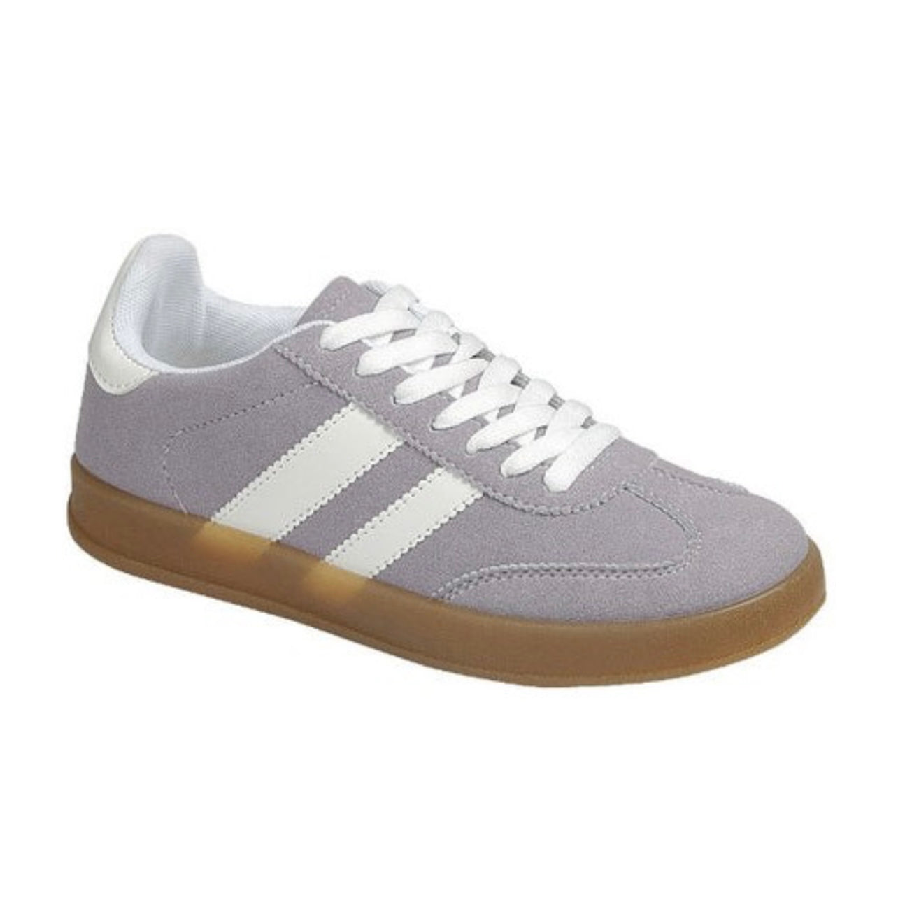 Lilac White Stripe Casual Sneakers