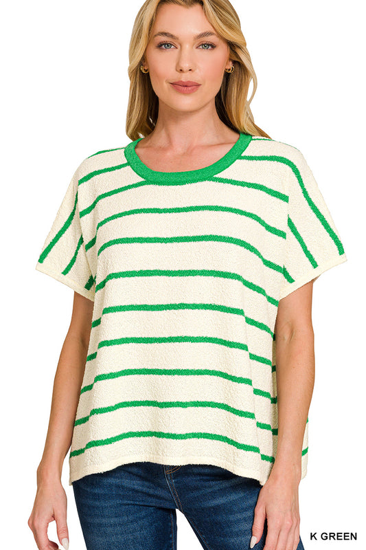 Oversize Stripe Soft Top