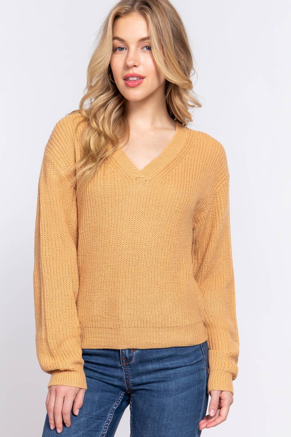 Long Sleeve V-neck Sweater