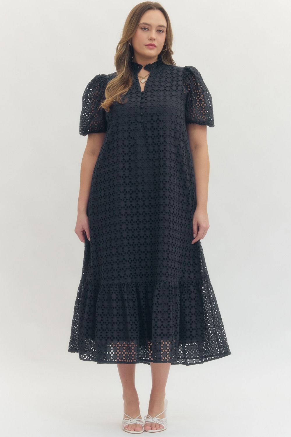 The Magnolia Eyelet Midi Dress