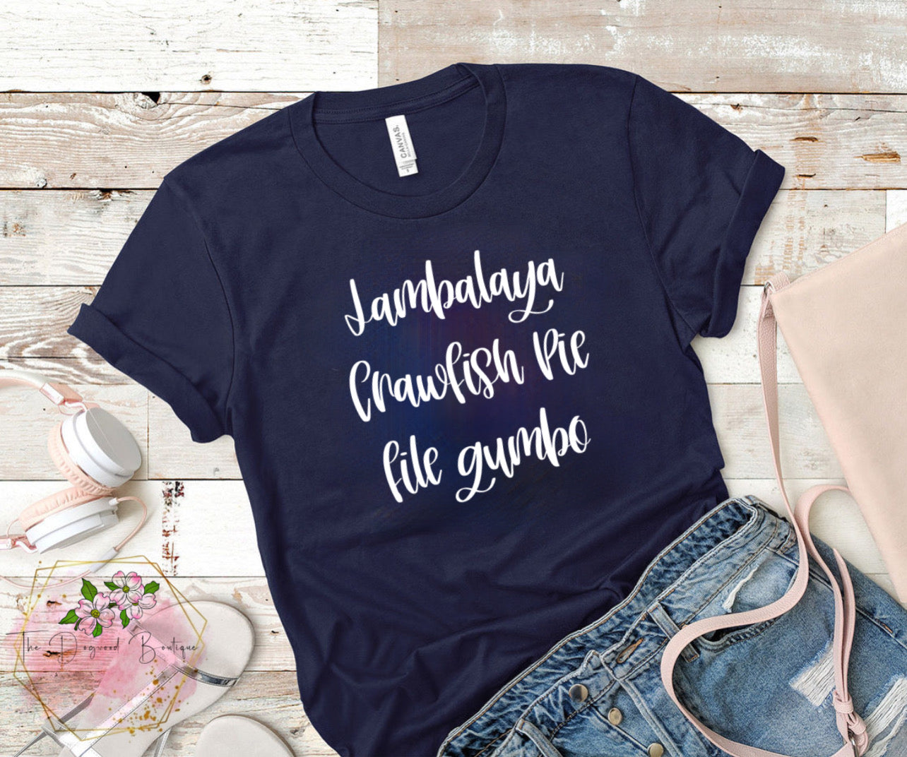 Jambalaya, Crawfish Pie, File’ Gumbo tee