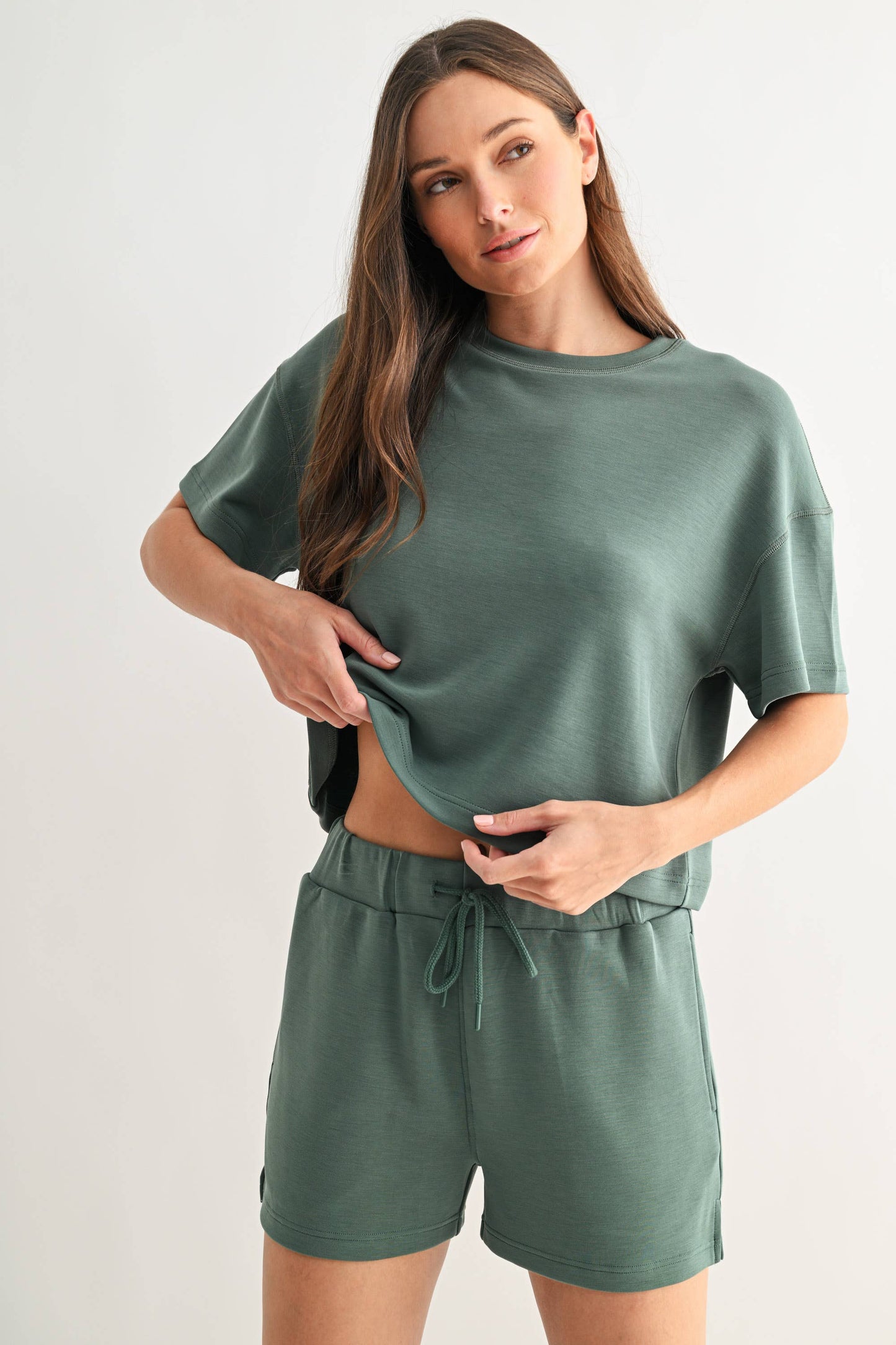 Pale Yellow Classic Shorts Set