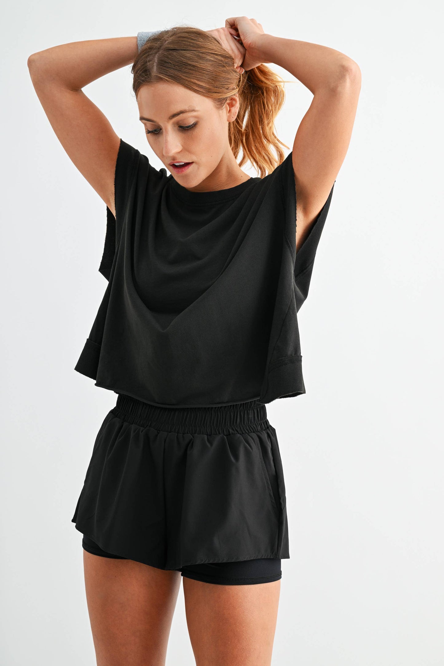 Plum Pink Open Back Pima Cotton Top