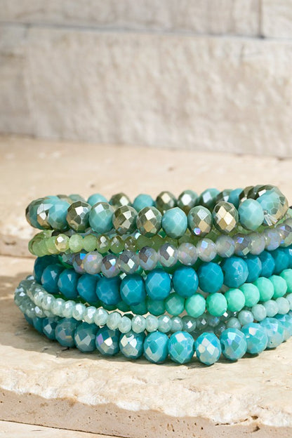 Glass Bead Bracelet Set