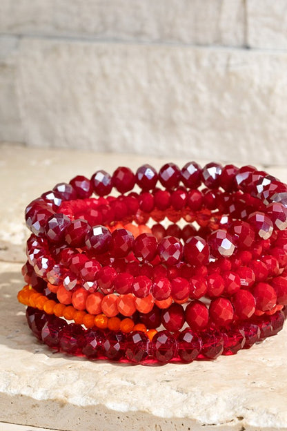 Glass Bead Bracelet Set