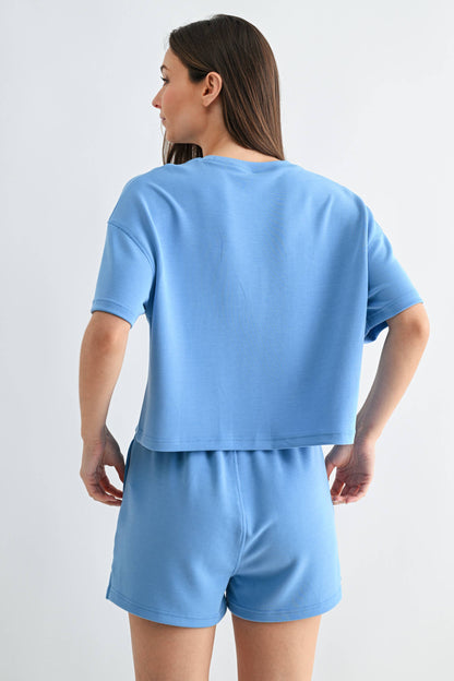 Pale Yellow Classic Shorts Set