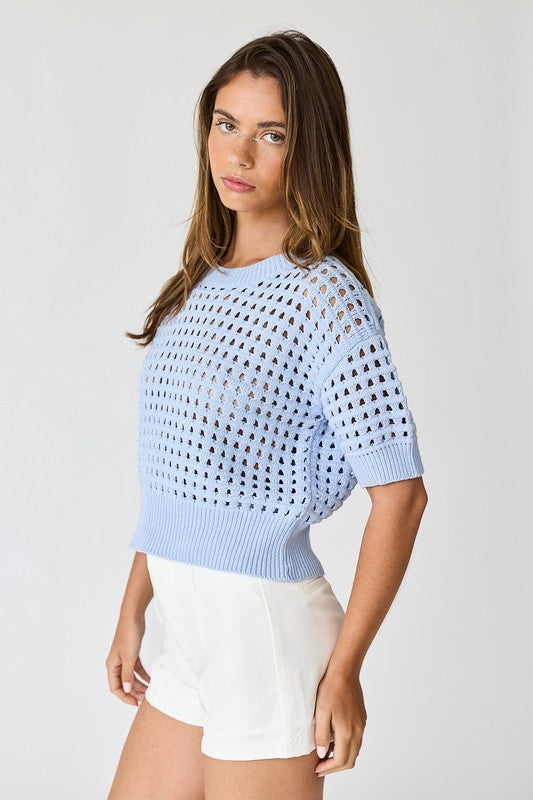 Alina Cropped Crochet Top
