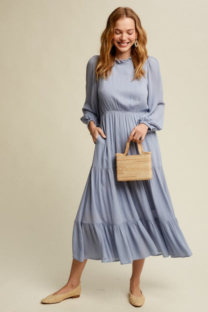 Feminine Boho Inspired Maxi Woven Dress