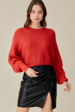 Load image into Gallery viewer, Round Neck Crop Sweater Top
