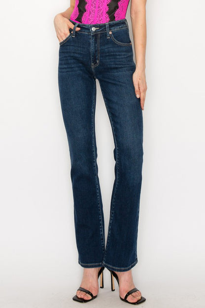 HIGH RISE SKINNY BOOTCUT JEANS