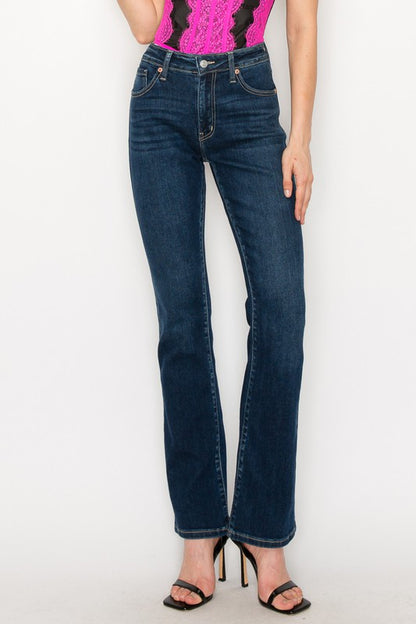 HIGH RISE SKINNY BOOTCUT JEANS