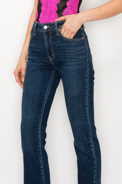 HIGH RISE SKINNY BOOTCUT JEANS