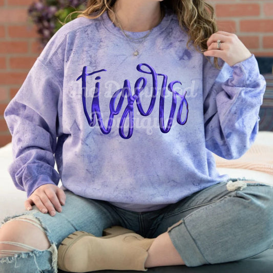 Tigers Metallic 3D Comfort Colors Sweatshirt