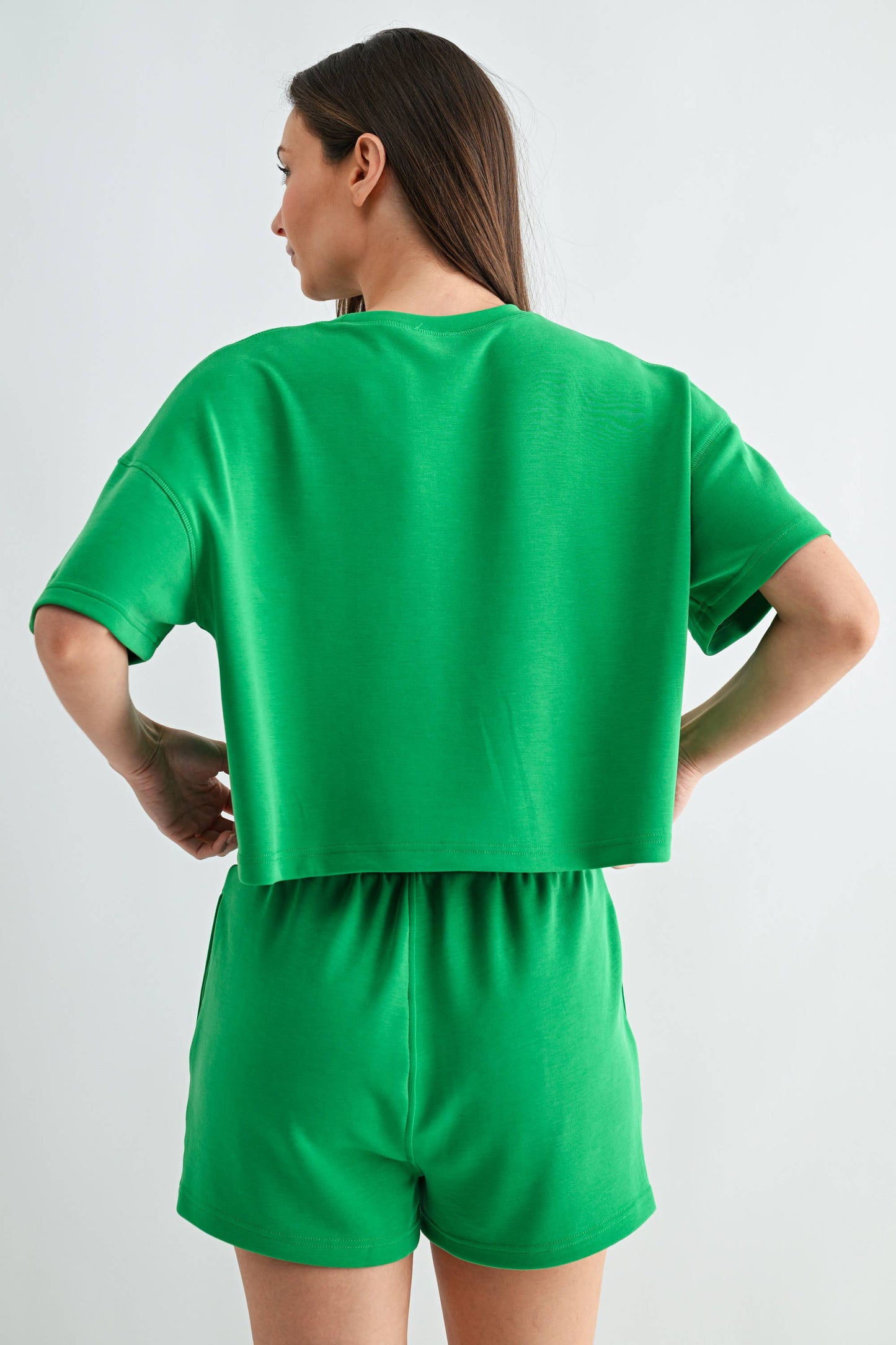 Pale Yellow Classic Shorts Set