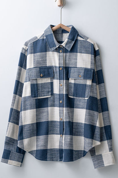 Plaid Flannel Button Down Shirt