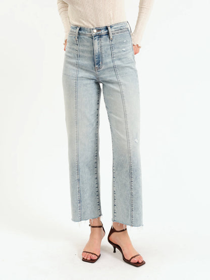 DAZE Pleaser Wide Leg Ankle Jeans