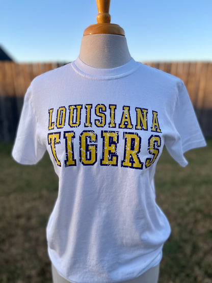 Louisiana Tigers Front & Back Comfort Colors Collage Tee