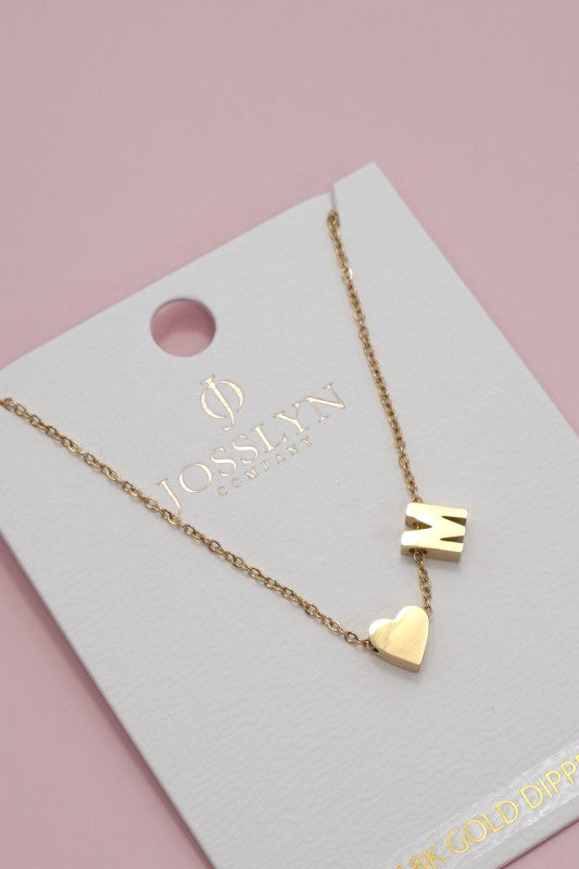 18k Stainless Steel Tarnish Free Initial Necklace