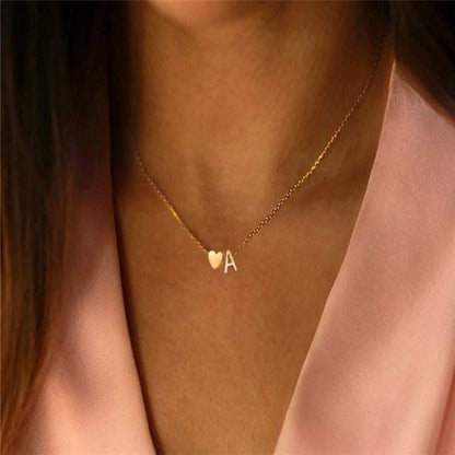 18k Stainless Steel Tarnish Free Initial Necklace