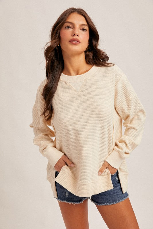 Brush Thermal Crew Neck Oversized Pullover