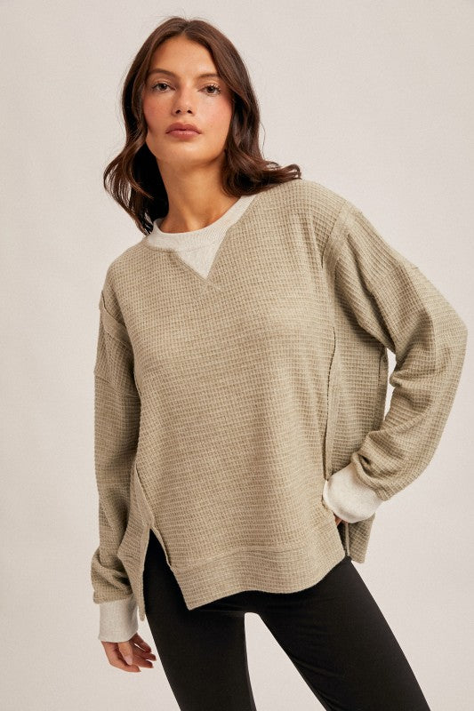 Brush Thermal Crew Neck Oversized Pullover