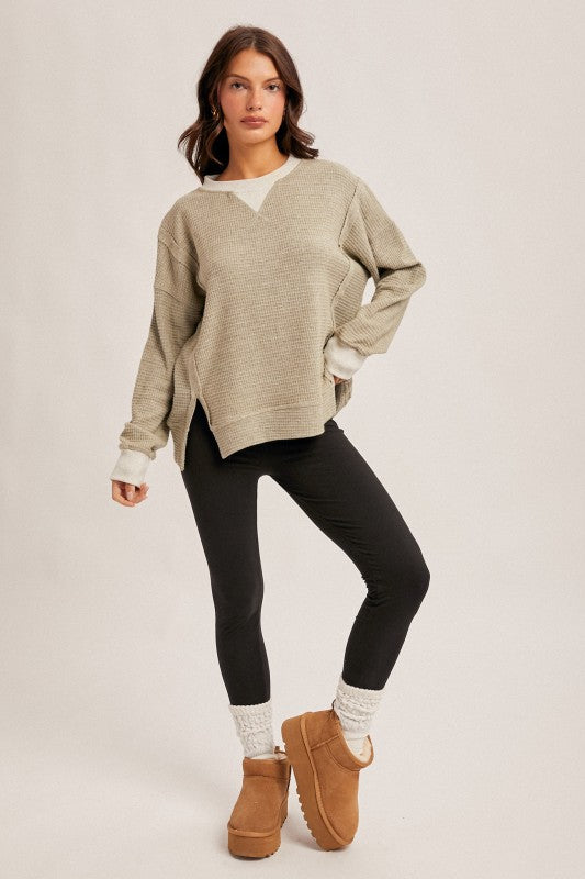 Brush Thermal Crew Neck Oversized Pullover