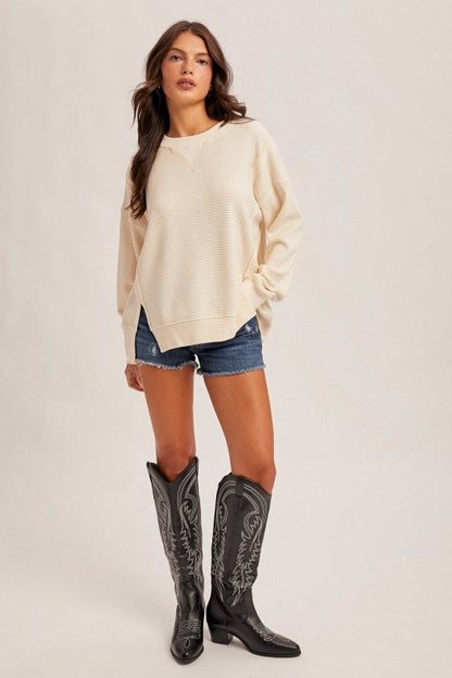 Brush Thermal Crew Neck Oversized Pullover