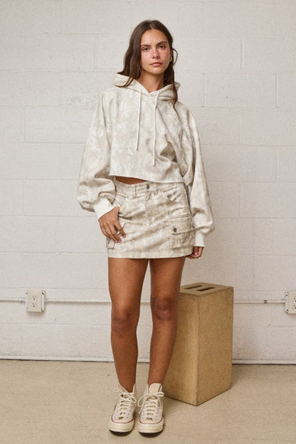 Camo Cropped Hoodie