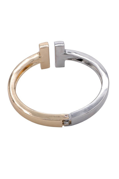 Classic Metal Hinge Bangle Bracelet