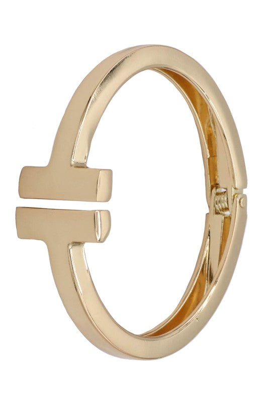 Classic Metal Hinge Bangle Bracelet