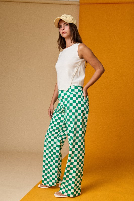 Demi Checkered Bottoms