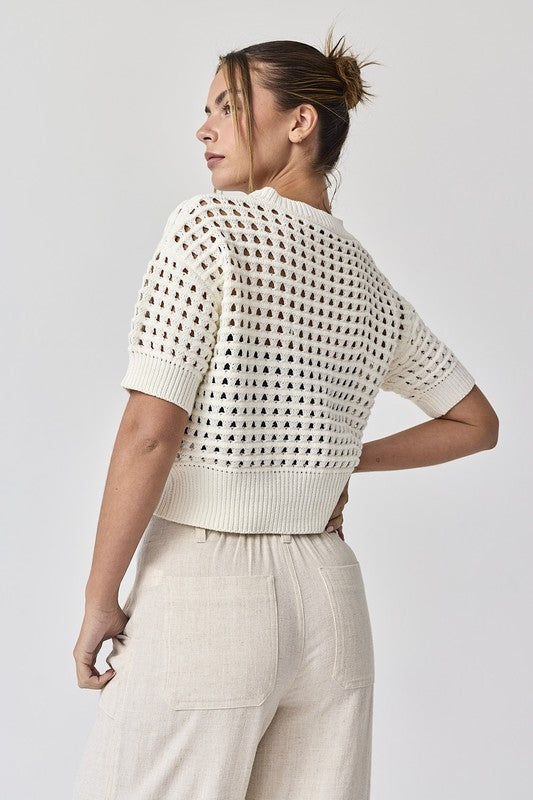 Alina Cropped Crochet Top