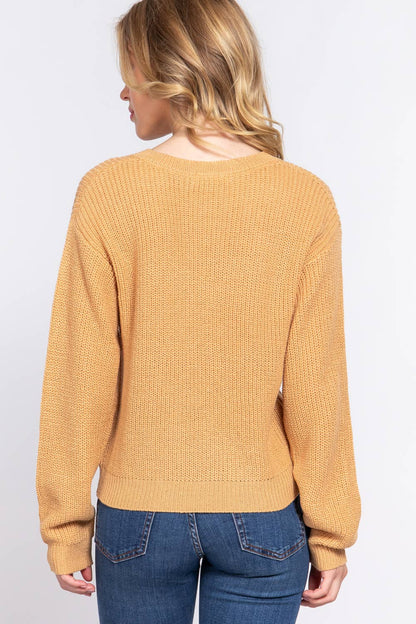 Long Sleeve V-neck Sweater