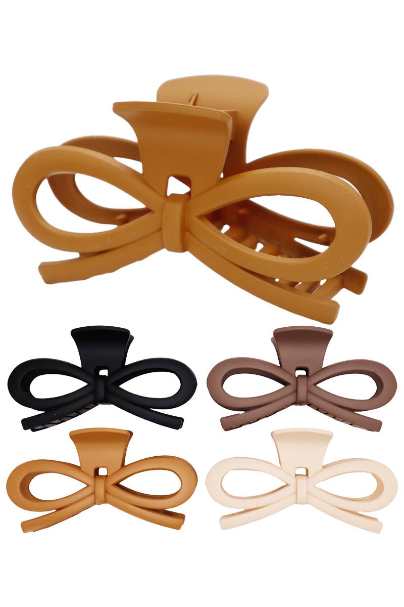 Ribbon Matte Neutral Fashion Hair Clip