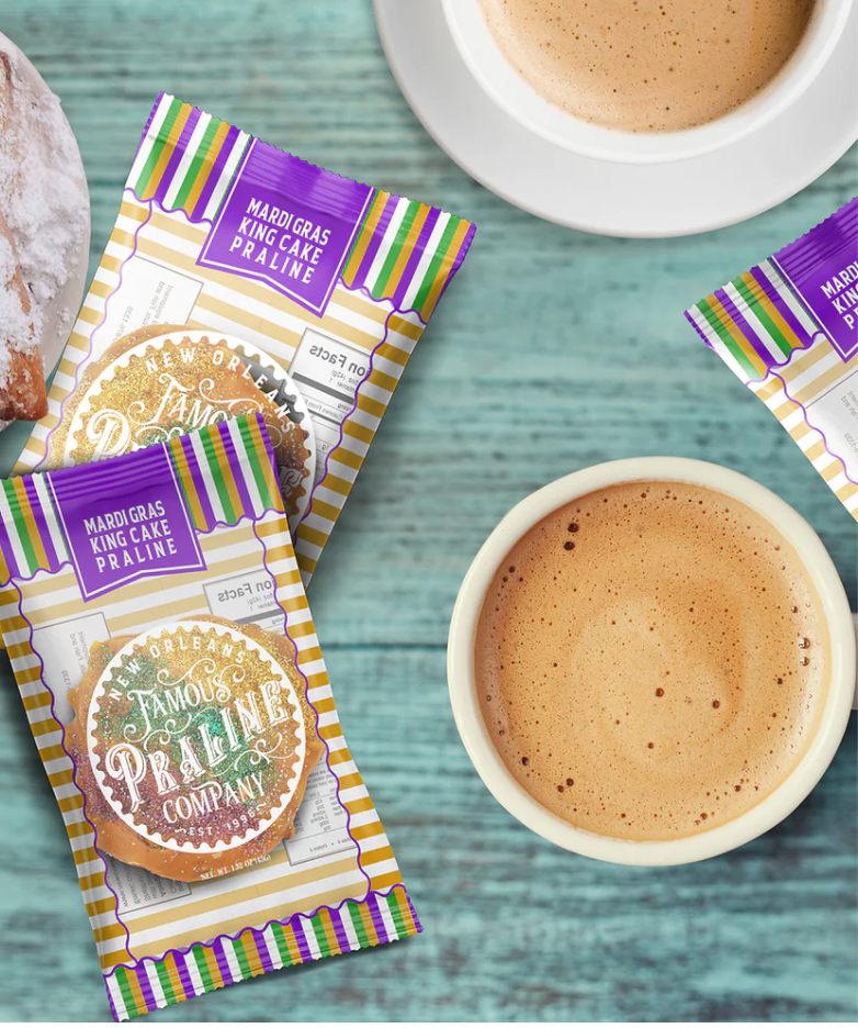 King Cake Mardi Gras Pralines