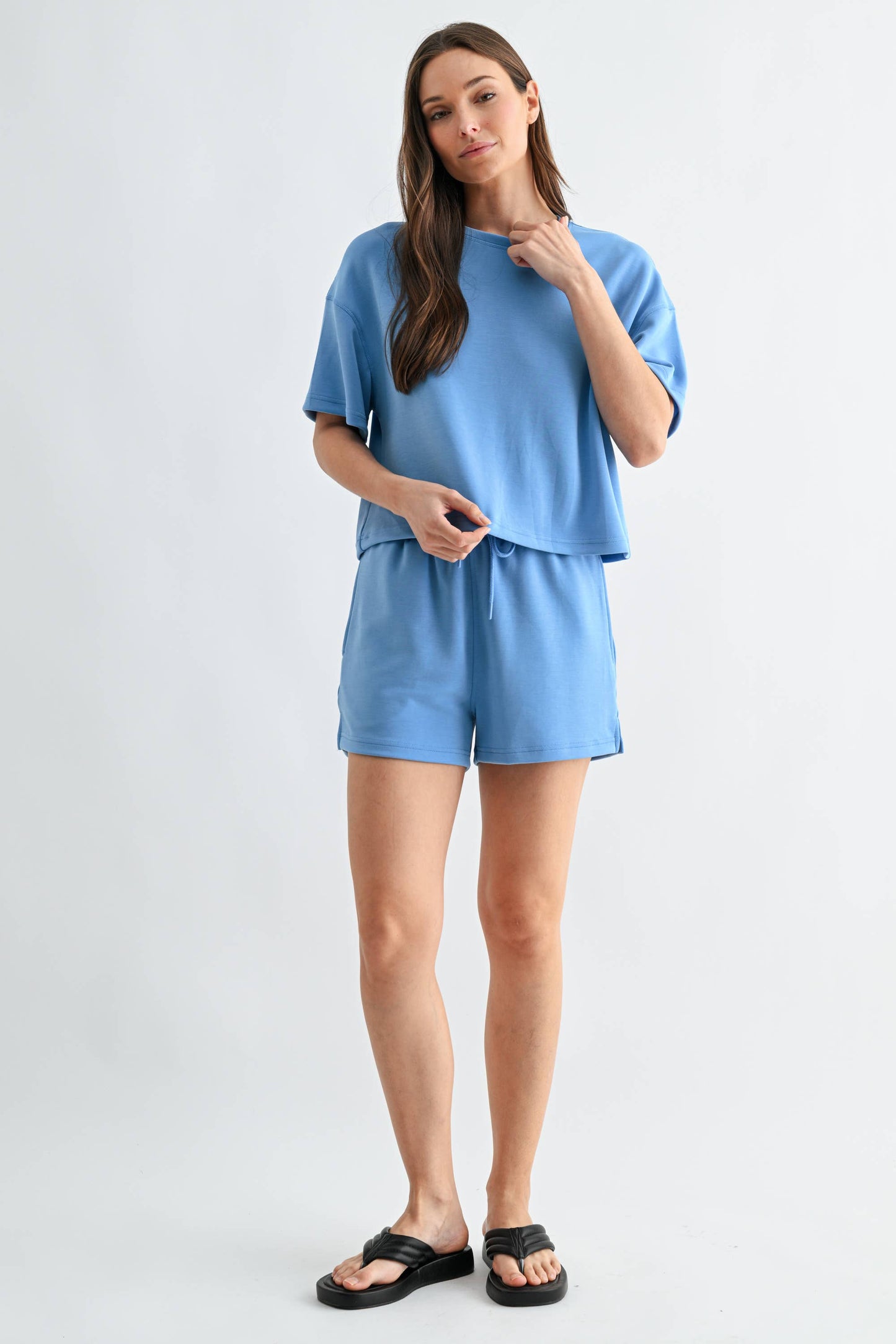 Pale Yellow Classic Shorts Set