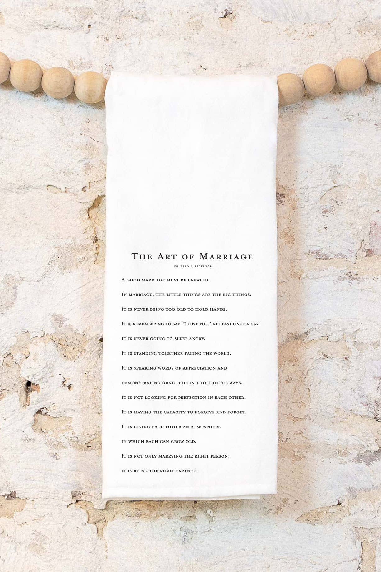 Art of Marriage Cotton Tea Towel