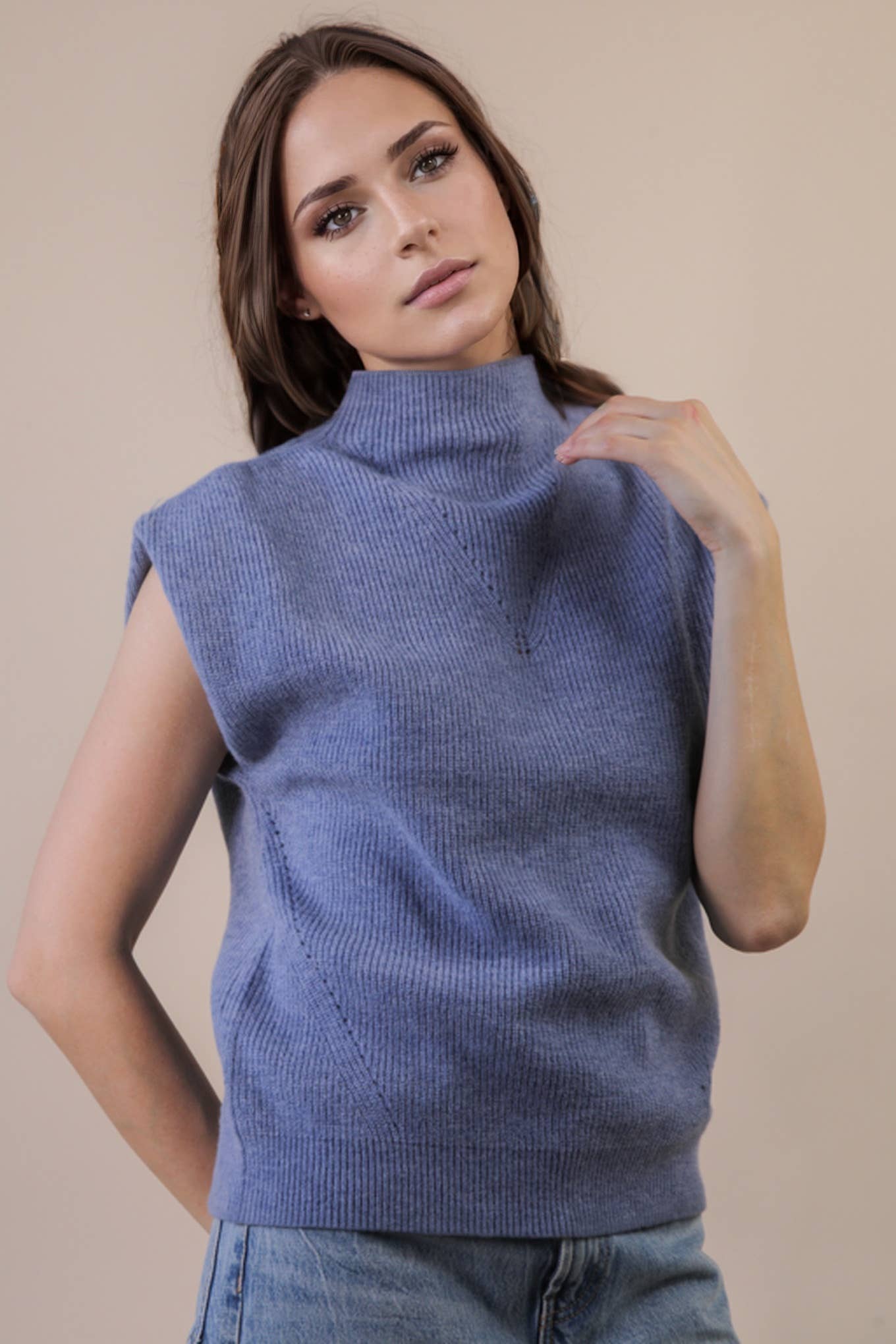 Soft Knit Sweater Vest Top