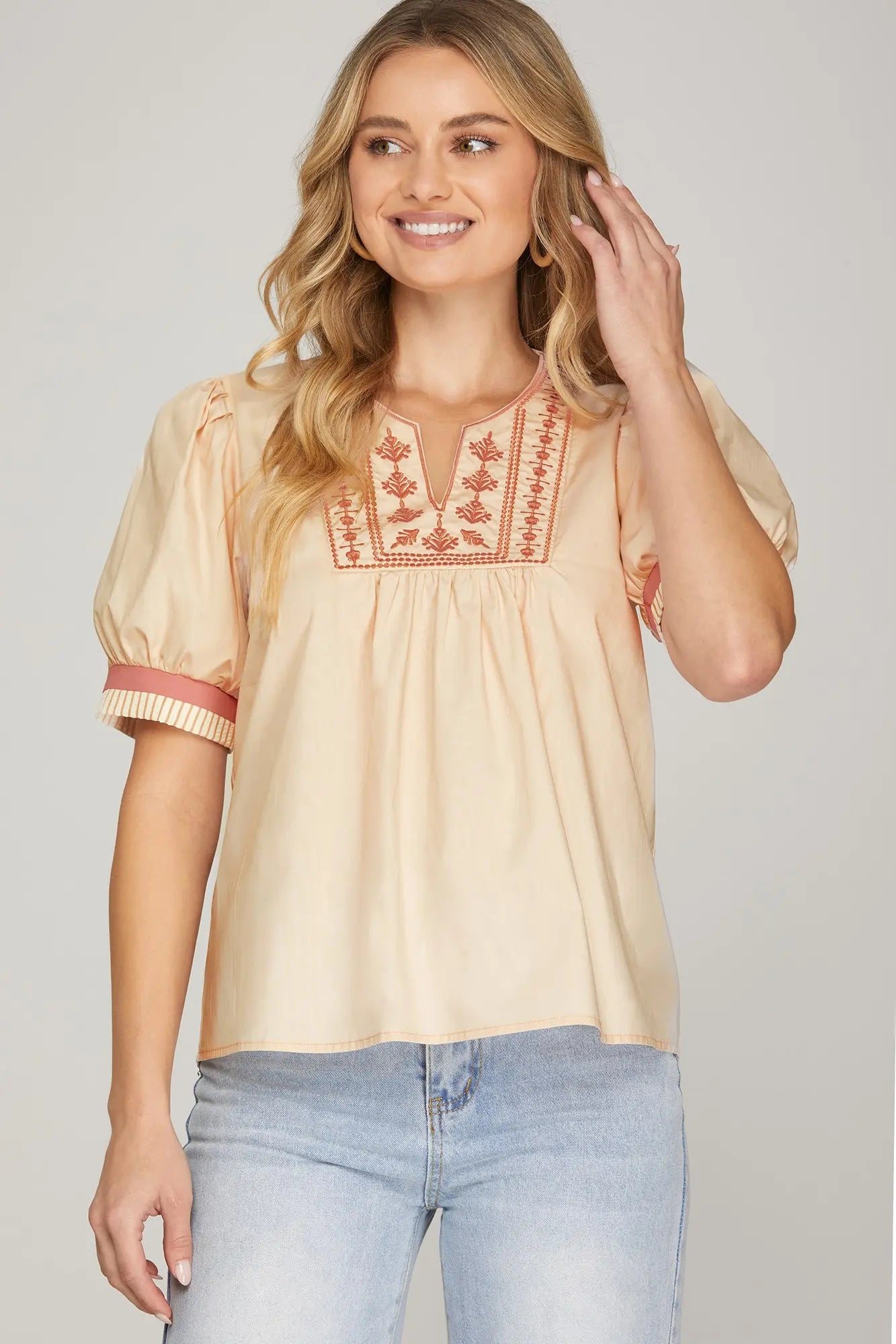 Southern Charm Embroidered Blouse