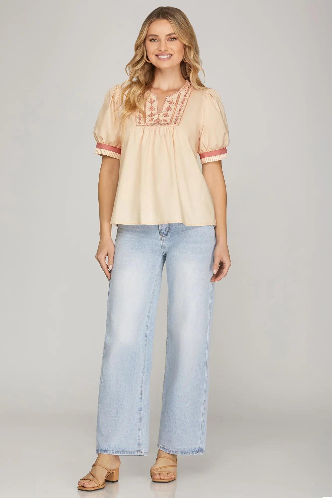 Southern Charm Embroidered Blouse