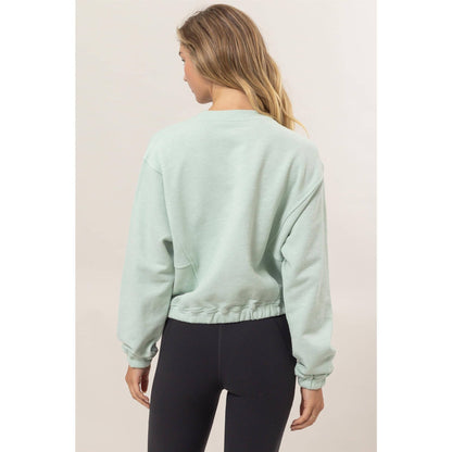 Cropped Pullover Sweatshirt