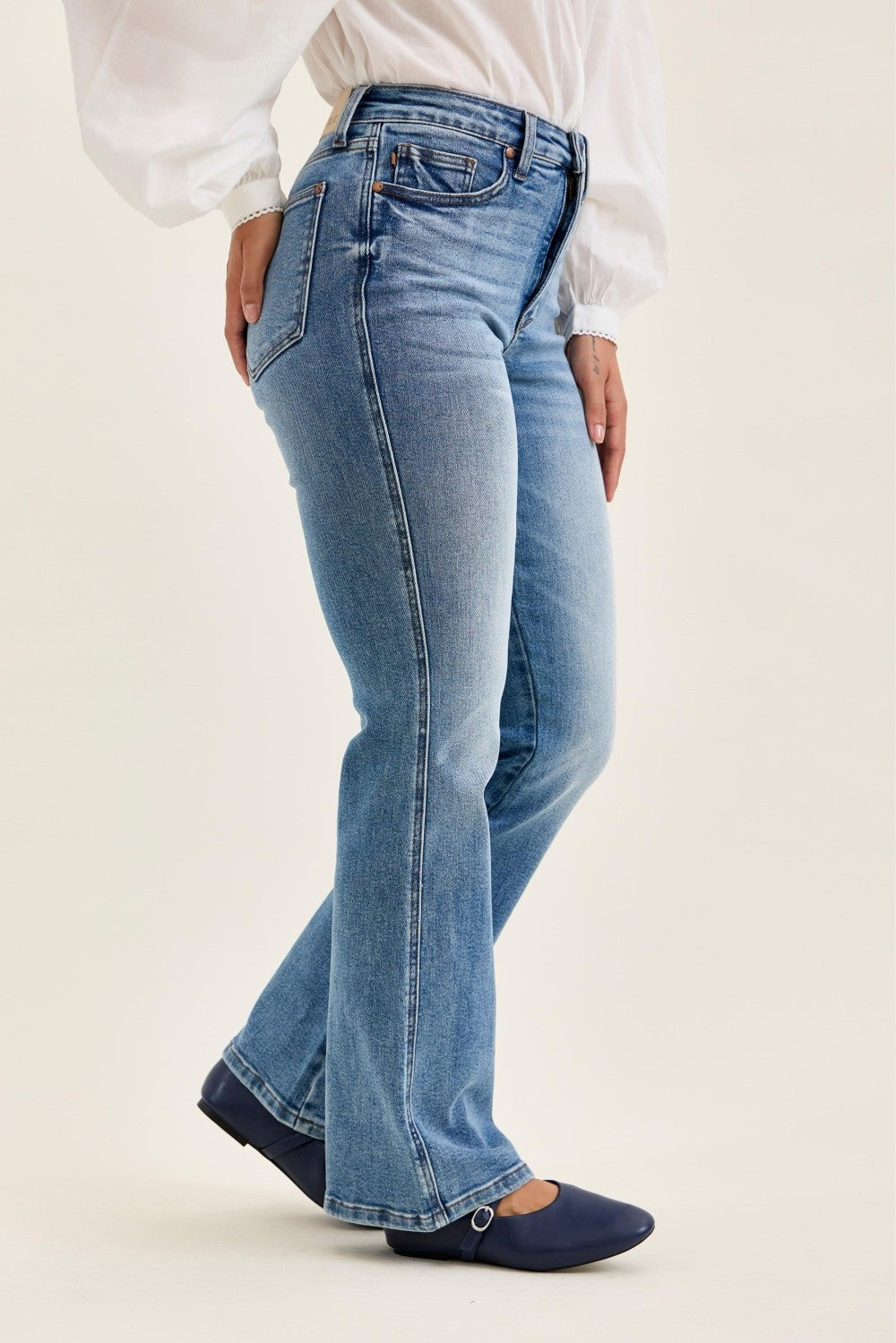 Judy Blue Daisy High Waist Tummy Control Bootcut Jeans