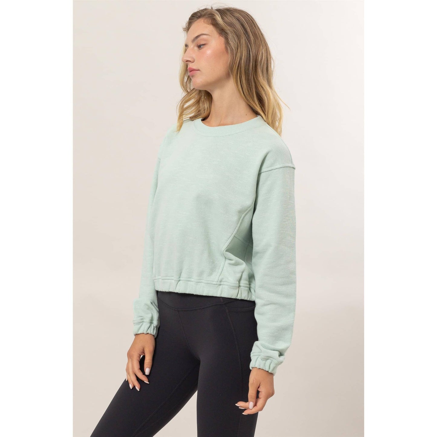 Cropped Pullover Sweatshirt