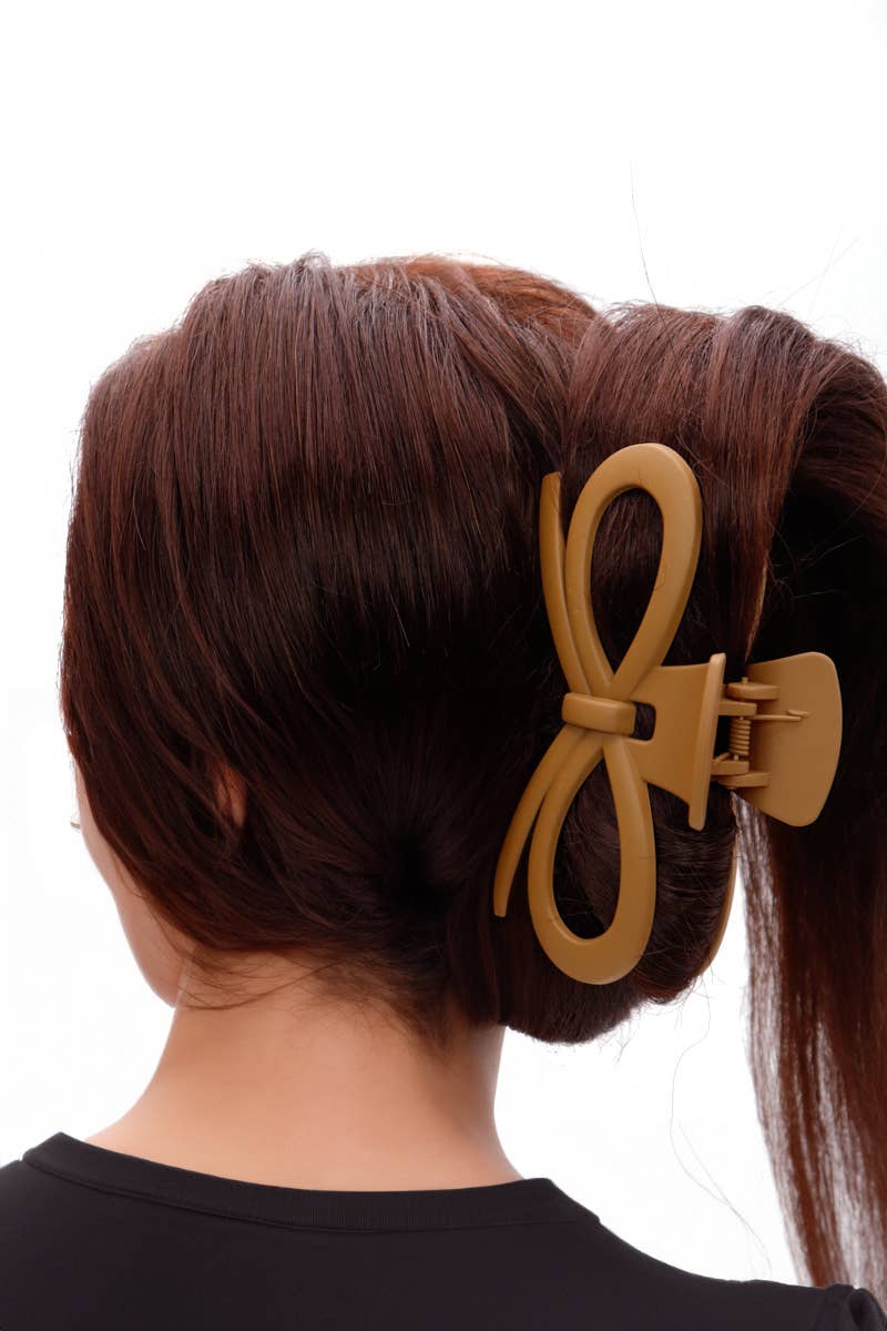 Ribbon Matte Neutral Fashion Hair Clip